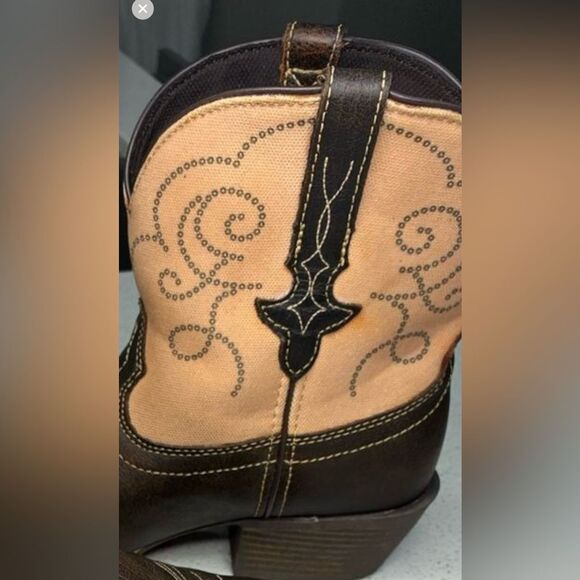 Justin Gypsy L2949 Western Cowgirl Boots Brown Tan Square Toe Size 9.5B EUC - Picture 10 of 10